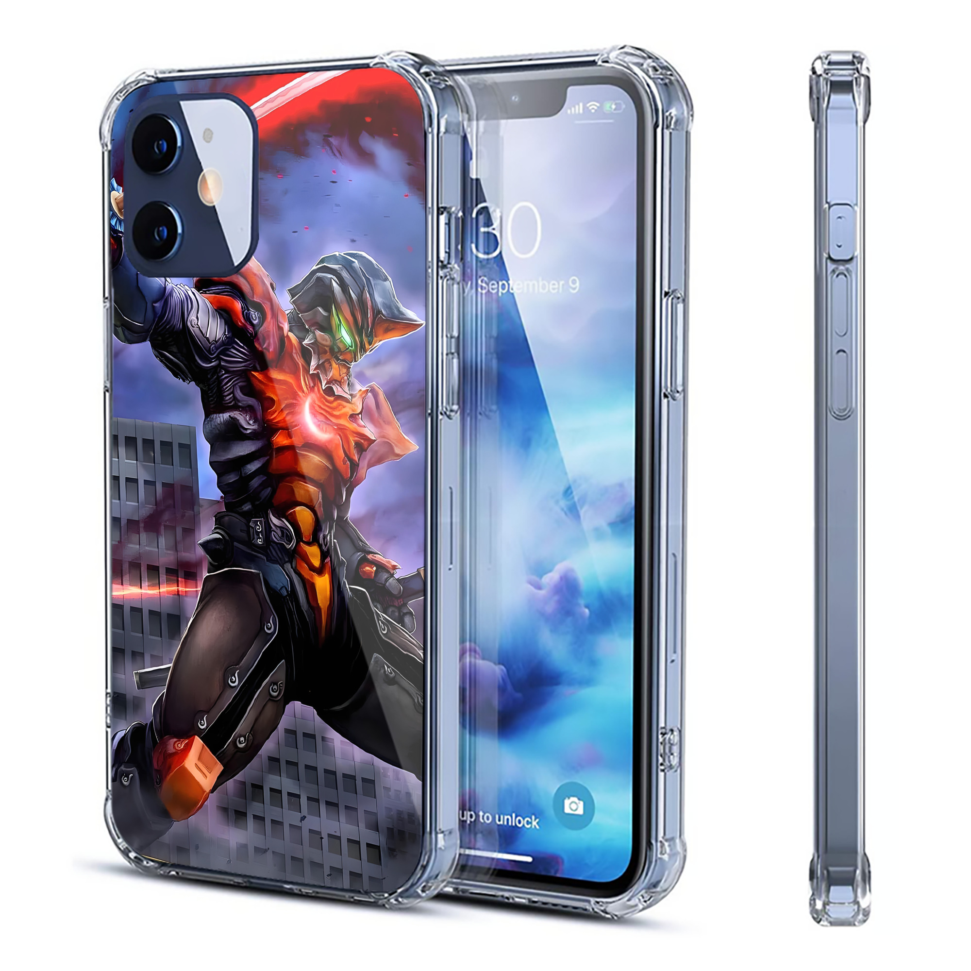 （画像用） ウルトラマン Ultraman 【iPhone 12シリーズ対応】透明スマホケース（クリアソフトケース）